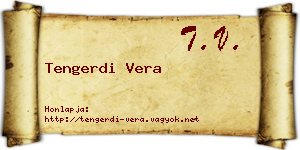 Tengerdi Vera névjegykártya